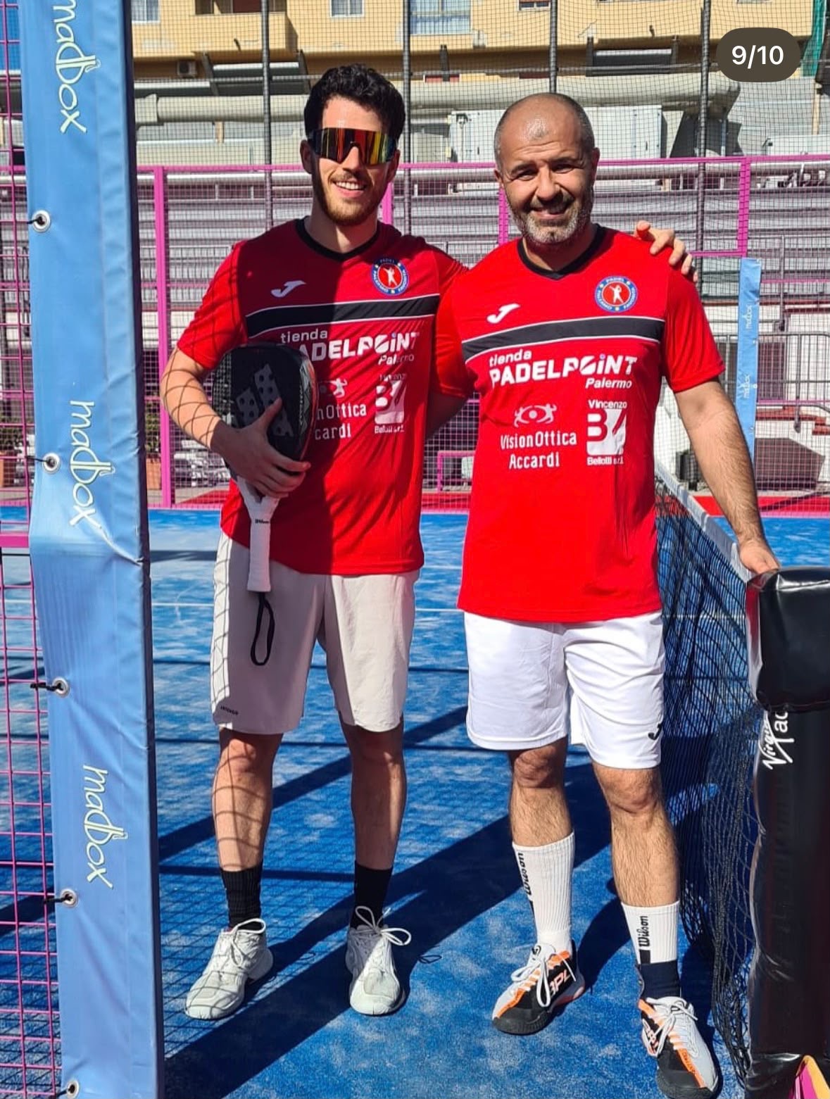 Coppia Padelpoint in maglia rossa