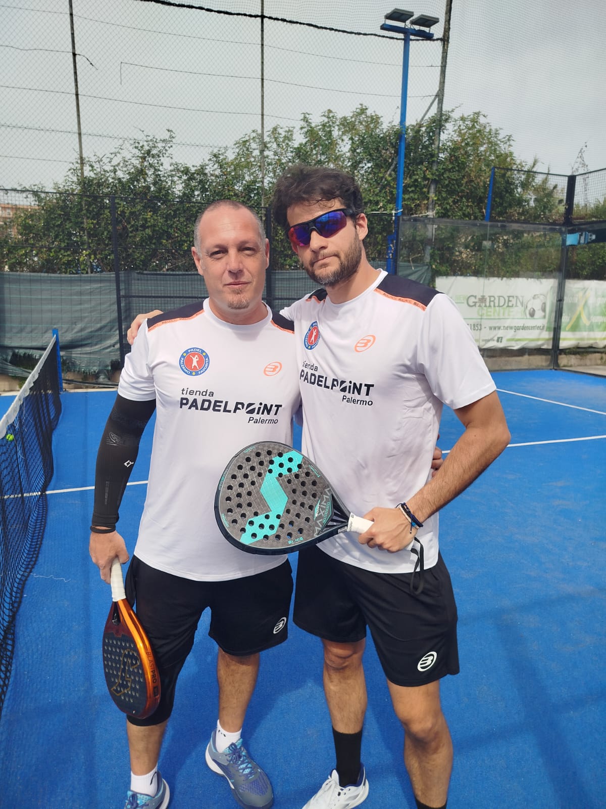 Coppia Padelpoint con racchetta Slice
